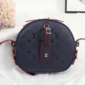 Replica Louis Vuitton Monogram Empreinte Boite Chapeau Souple MM Bag In Navy Blue