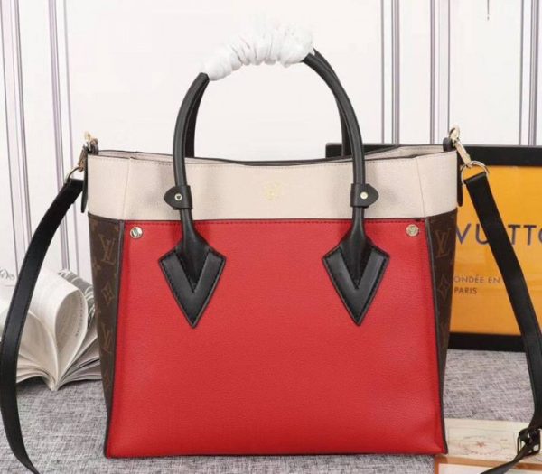 Replica Louis Vuitton On My Side Bag In Pirate Red - Image 3