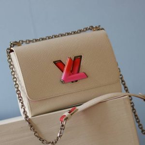 Replica Louis Vuitton Epi Leather Twist MM Limited Edition Bag In Quartz White
