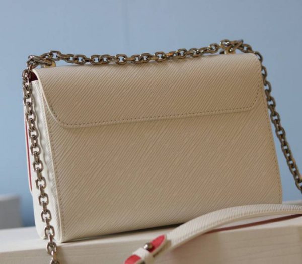 Replica Louis Vuitton Epi Leather Twist MM Limited Edition Bag In Quartz White - Image 4