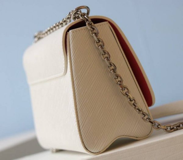 Replica Louis Vuitton Epi Leather Twist MM Limited Edition Bag In Quartz White - Image 5