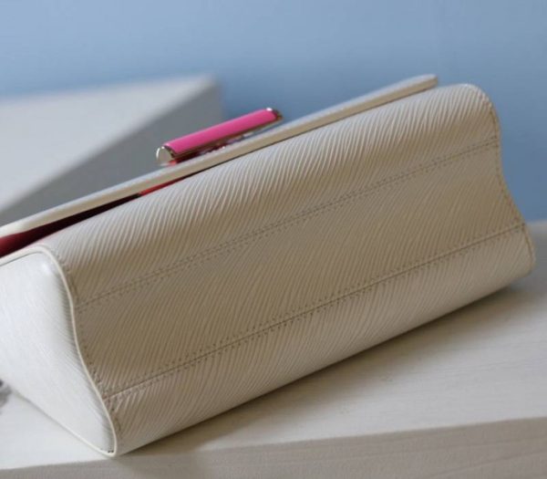 Replica Louis Vuitton Epi Leather Twist MM Limited Edition Bag In Quartz White - Image 6