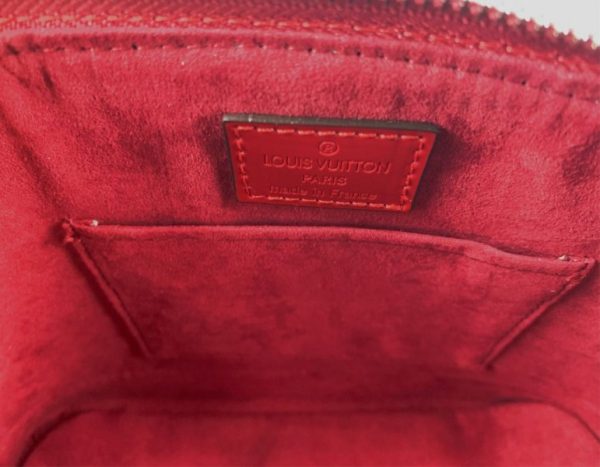 Replica Louis Vuitton Epi Leather Alma BB Handbag In Red With Jacquard Strap - Image 6