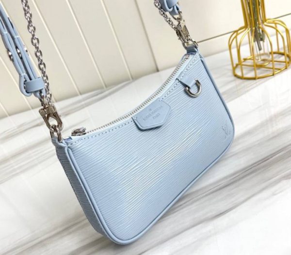 Replica Louis Vuitton Epi Leather Easy Pouch On Strap In Bleu Celeste Blue - Image 2