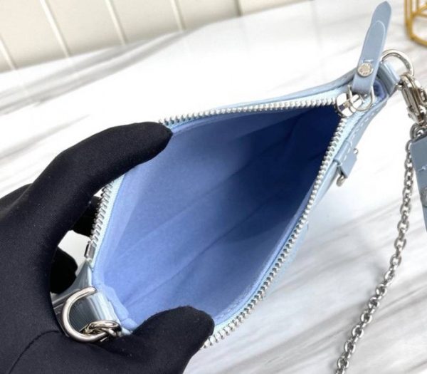 Replica Louis Vuitton Epi Leather Easy Pouch On Strap In Bleu Celeste Blue - Image 6