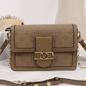 Replica Louis Vuitton Monogram Empreinte Dauphine Bag In Brown