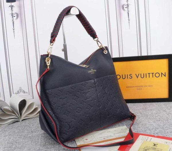 Replica Louis Vuitton Monogram Empreinte Leather Maida Hobo In Navy Blue - Image 2