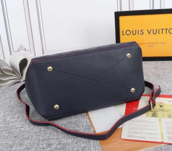 Replica Louis Vuitton Monogram Empreinte Leather Maida Hobo In Navy Blue - Image 4