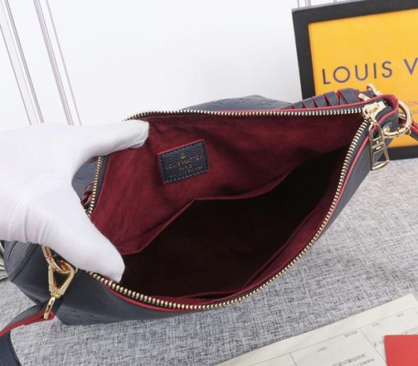 Replica Louis Vuitton Monogram Empreinte Leather Maida Hobo In Navy Blue - Image 5