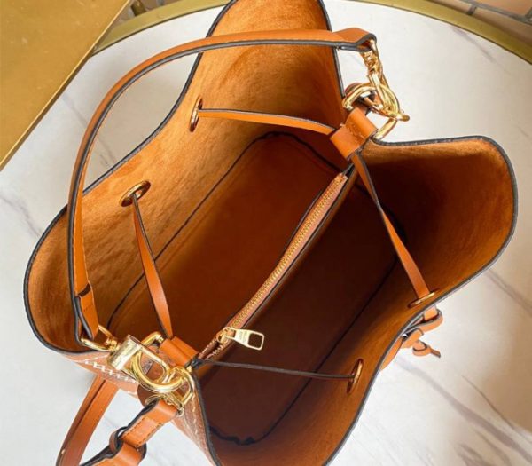 Replica Louis Vuitton Spring 2022 Monogram Empreinte NeoNoe MM Bag In Arizona Brown - Image 5