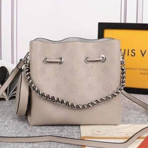 Replica Louis Vuitton Mahina Bella Bag In Galet Gray