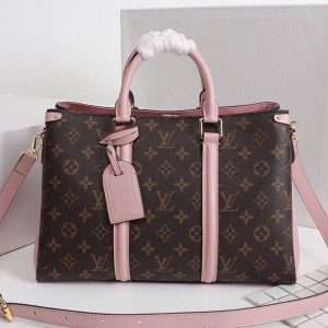 Replica Louis Vuitton Monogram Canvas Soufflot MM Bag In Peach