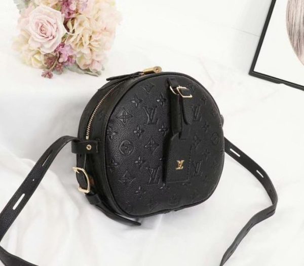 Replica Louis Vuitton Monogram Empreinte Boite Chapeau Souple MM Bag In Black - Image 2