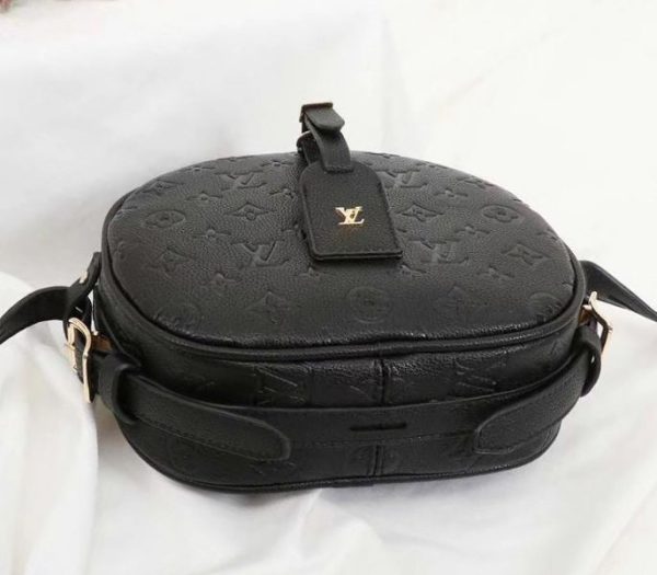 Replica Louis Vuitton Monogram Empreinte Boite Chapeau Souple MM Bag In Black - Image 3