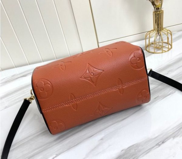 Replica Louis Vuitton Monogram Empreinte Wild At Heart Speedy 25 Bandouliere Handbag In Caramel Brown - Image 4