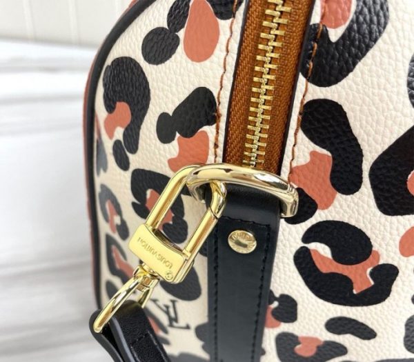 Replica Louis Vuitton Monogram Empreinte Wild At Heart Speedy 25 Bandouliere Handbag In Caramel Brown - Image 9