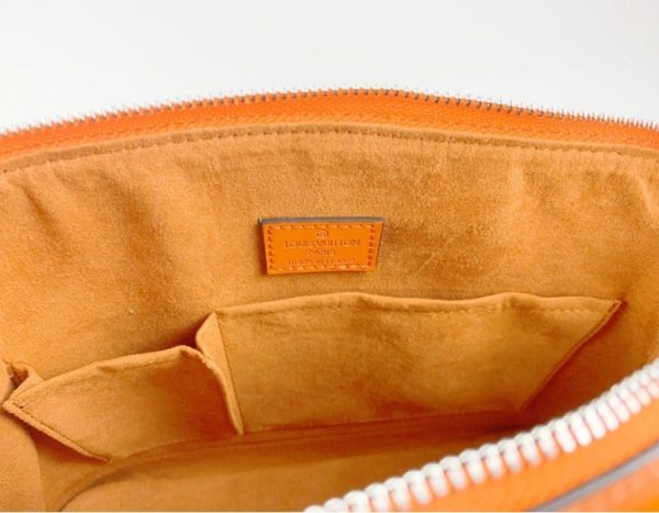 Replica Louis Vuitton Epi Leather Alma PM Handbag In Orange With Jacquard Strap - Image 6