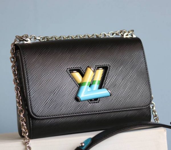 Replica Louis Vuitton Epi Leather Twist MM Limited Edition Bag In Black - Image 2