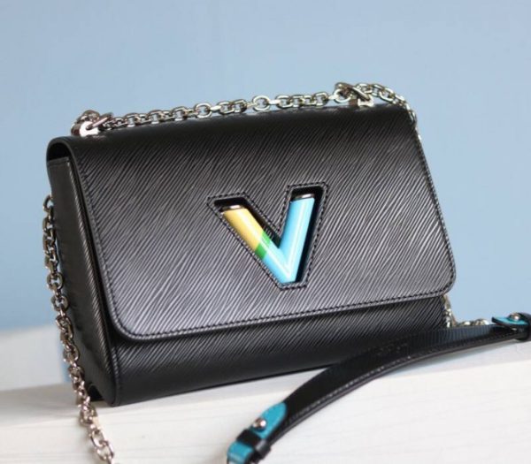 Replica Louis Vuitton Epi Leather Twist MM Limited Edition Bag In Black - Image 3