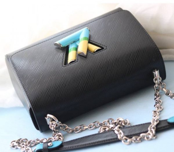 Replica Louis Vuitton Epi Leather Twist MM Limited Edition Bag In Black - Image 4