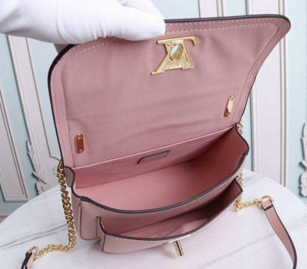 Replica Louis Vuitton Lockme Chain PM Bag In Pink - Image 5