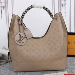 Replica Louis Vuitton Mahina Carmel Hobo In Galet Gray