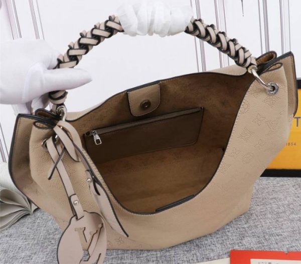 Replica Louis Vuitton Mahina Carmel Hobo In Galet Gray - Image 5