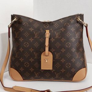 Replica Louis Vuitton Monogram Canvas Odeon MM Bag In Natural