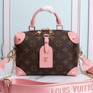 Replica Louis Vuitton Monogram Canvas Petite Malle Souple Handbag In Peche