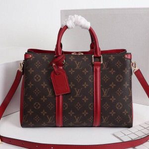 Replica Louis Vuitton Monogram Canvas Soufflot MM Bag In Cerise Red