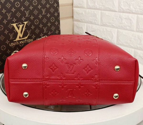 Replica Louis Vuitton Monogram Empreinte Melie Hobo In Red - Image 5