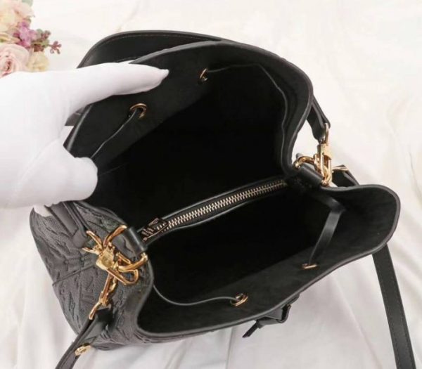Replica Louis Vuitton Monogram Empreinte NeoNoe MM Bag In Black - Image 6