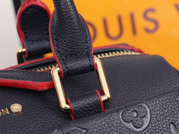 Replica Louis Vuitton Monogram Empreinte Speedy Bandouliere 25 Handbag In Navy Blue - Image 7