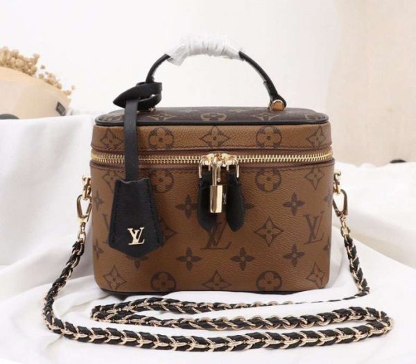 Replica Louis Vuitton Monogram Reverse Canvas Vanity PM Bag