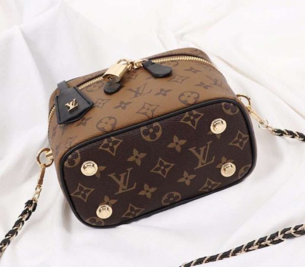 Replica Louis Vuitton Monogram Reverse Canvas Vanity PM Bag - Image 4