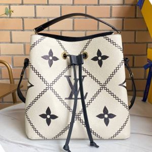 Replica Louis Vuitton Spring 2022 Monogram Empreinte NeoNoe MM Bag In Cream