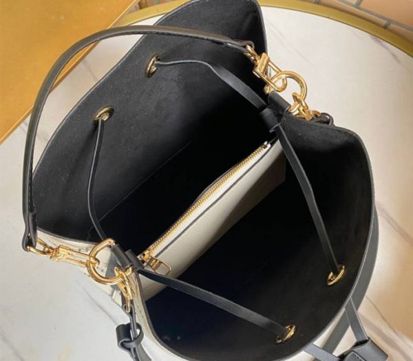 Replica Louis Vuitton Spring 2022 Monogram Empreinte NeoNoe MM Bag In Cream - Image 5