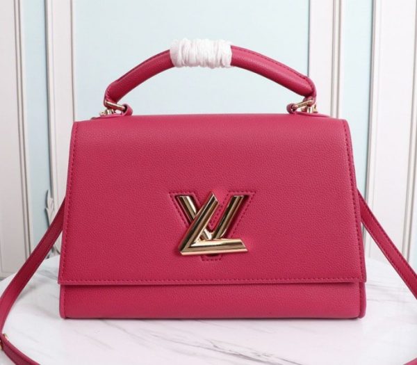 Replica Louis Vuitton Twist One Handle MM Handbag In Rose