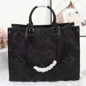 Replica Louis Vuitton Monogram Empreinte Giant Onthego GM Tote In Black