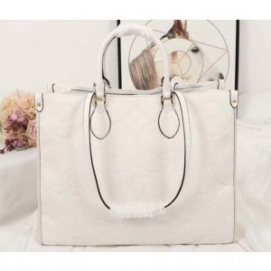 Replica Louis Vuitton Monogram Empreinte Giant Onthego GM Tote In Cream