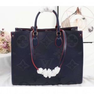 Replica Louis Vuitton Monogram Empreinte Giant Onthego GM Tote In Navy Blue