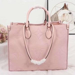 Replica Louis Vuitton Monogram Empreinte Giant Onthego GM Tote In Pink