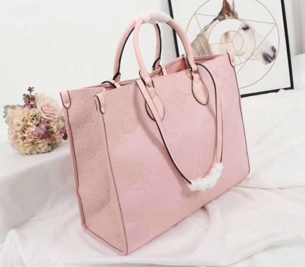 Replica Louis Vuitton Monogram Empreinte Giant Onthego GM Tote In Pink - Image 2