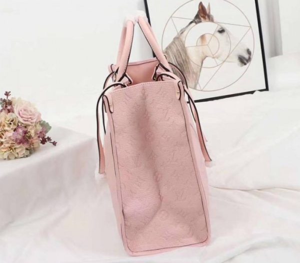 Replica Louis Vuitton Monogram Empreinte Giant Onthego GM Tote In Pink - Image 3