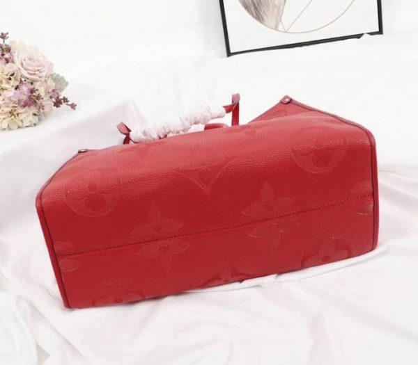 Replica Louis Vuitton Monogram Empreinte Giant Onthego GM Tote In Red - Image 4