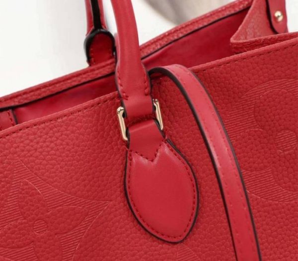 Replica Louis Vuitton Monogram Empreinte Giant Onthego GM Tote In Red - Image 6