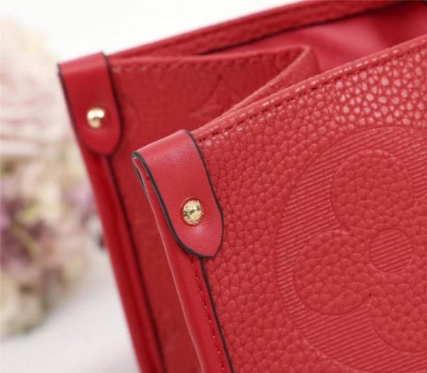 Replica Louis Vuitton Monogram Empreinte Giant Onthego GM Tote In Red - Image 8