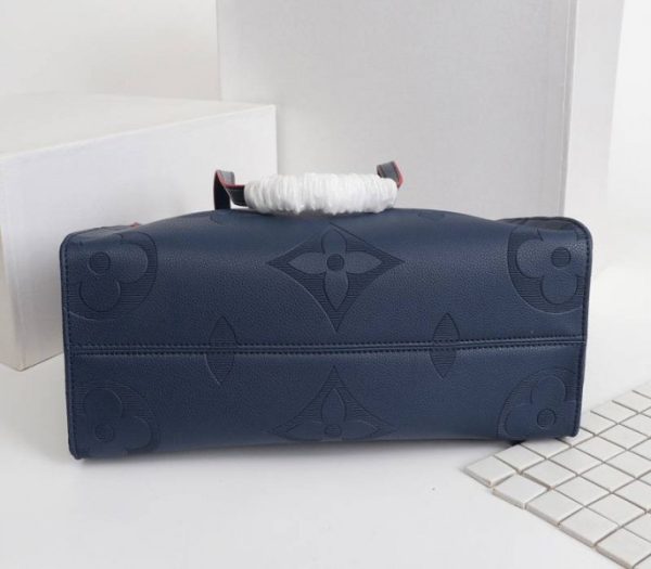 Replica Louis Vuitton Monogram Empreinte Giant Onthego MM Tote In Navy Blue - Image 4