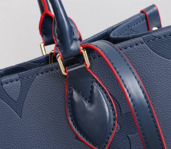 Replica Louis Vuitton Monogram Empreinte Giant Onthego MM Tote In Navy Blue - Image 7