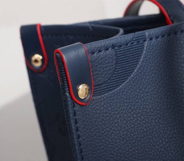 Replica Louis Vuitton Monogram Empreinte Giant Onthego MM Tote In Navy Blue - Image 9